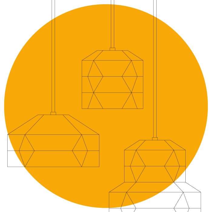 TRIGAMI cirkel met lijntekening